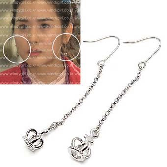 exsj1020 Long Crown Earring