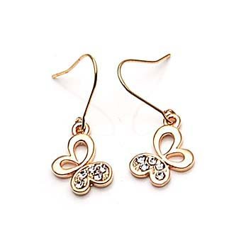 exsj1023 Golden Butterfly Earring