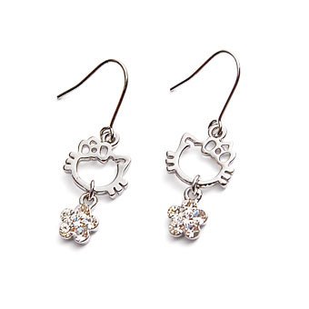 exsj1024 Sliver Kitty Earring