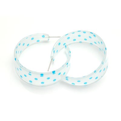 exsj1027 Blue Dots Earring