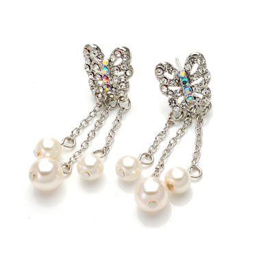 exsj1051 Butterfly Pearls Earring