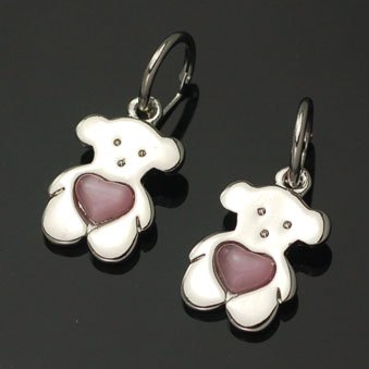 exsj1069 TOUS Bear with Heart Earring