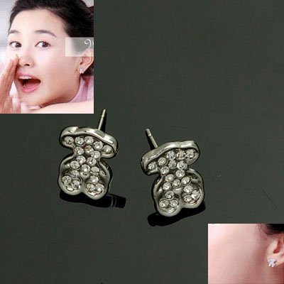 exsj1073 TOUS Crystal Bear Earring