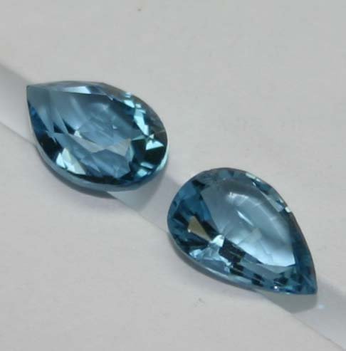 Pear Shape Blue Topaz Gemstones (2)