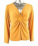 Stretch knit v-neck top(Plus Size)-0001MS-LZ014-b2b