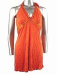 Stretch Cotton Halter Top (Plus Size)-1067RS-TW204-b2b