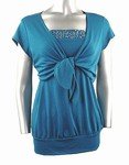 Stretch Knit Cardigan Set (Plus Size)-4161BL-ES001-b2b