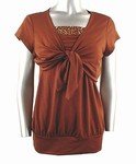 Stretch Knit Cardigan Set (Plus Size)-4161BR-ES001-b2b