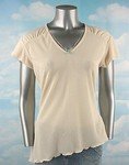 Stretch Knit V-neck Top (Plus Size)-3070CR-LZ004-b2b