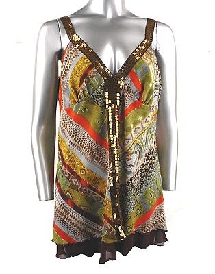 Shimmery Georgette Print Top (Plus Size)-4539RS-ES104-b2b