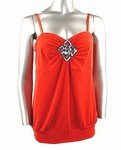 Stretch Knit Strap Top (Plus Size)-4582RS-ES156-b2b