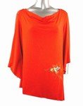 Stretch Knit Cowlneck Top (Plus Size)-4619RS-ES204-b2b