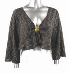 Light-Weight Shimmery Sweater (Plus Size)-4656BK-ES104-b2b