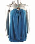 Stretch Knit Halter Top (Plus Size)-4716BL-ES106-b2b