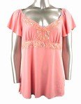 Stretch Knit V-neck Top (Plus Size)-4696PN-ES207-b2b