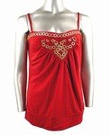 Stretch Knit Strap Top (Plus Size)-7189WN-JA004-b2b