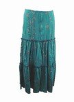 Crinkled Poly-Cotton Tier Skirt (Plus Size)-1786TL-ES304-b2b