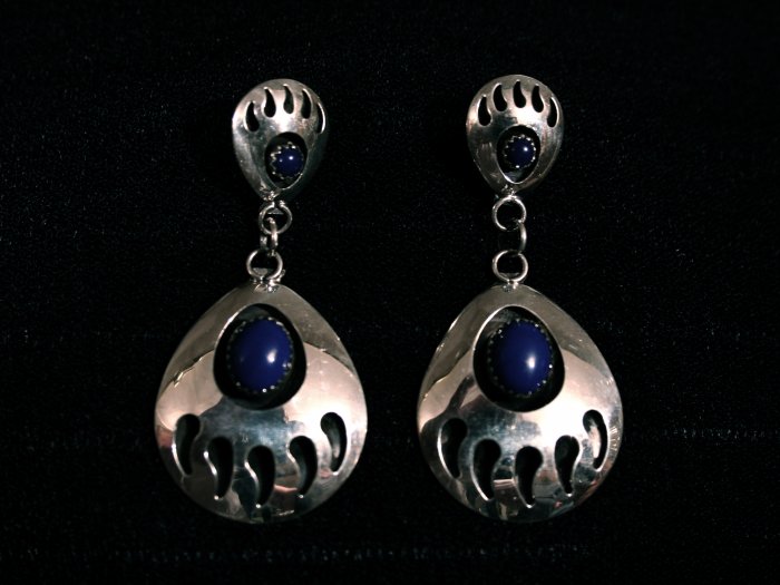 Hanging Bear Claw Handmade Indian Earrings-6