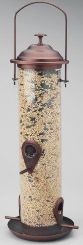 Wyndham House Bronze Colored Cylindrical Bird Feeder