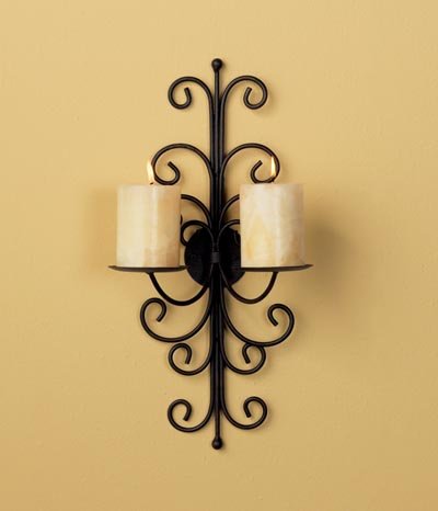 Luca Bella Wrought Iron Wall Sconce