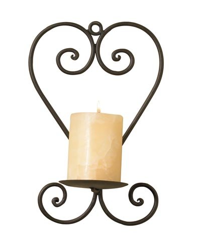Wrought Iron Heart Wall Sconce