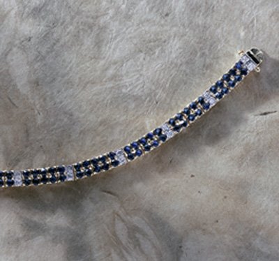 Jessica Rose 18kt Gold over Sterling Silver Tennis Bracelet