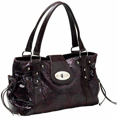 Embassy Brown Faux Snake Skin Purse
