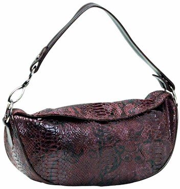 Embassy Brown Faux Snake Skin Purse