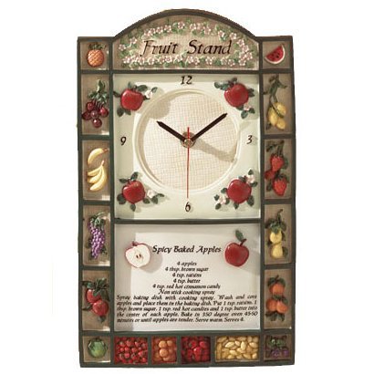 Charming Fruit Stand Wall Clock