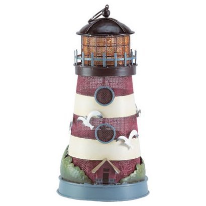 Painted Metal Lighthouse Lamp
