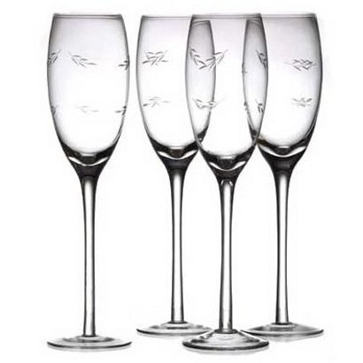 Etched Flutes (Set of 4)