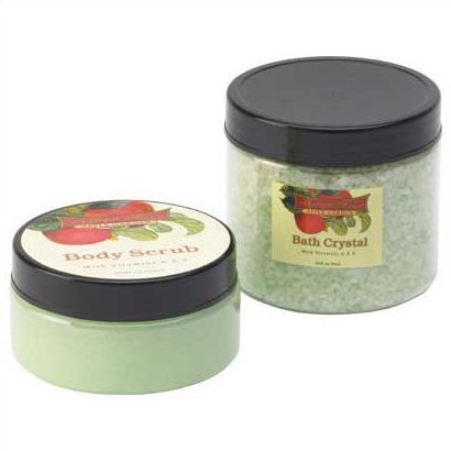 Apple Body Scrub and Crystal Set