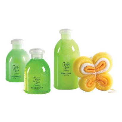 Green Apple Bath Wood Tray Set