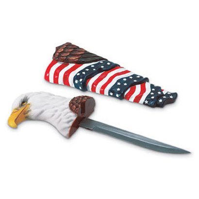 American Flag and Eagle Design Dagger