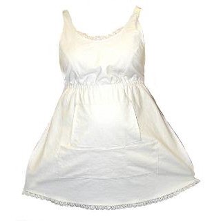 Organic Retro White Maternity Apron