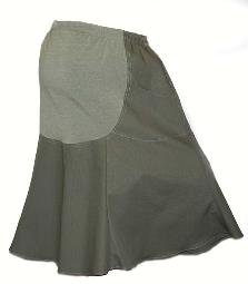 Organic Green Rip Stop Maternity Skirt