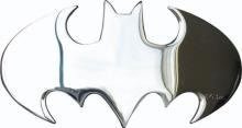 Silver Chrome Cutout Batman logo buckle