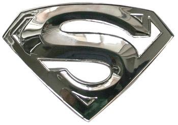 Chrome Superman buckle 3D