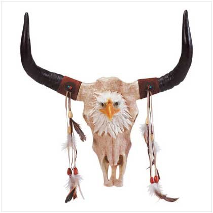 #34230 Bull's Skull with Eagle Spirit