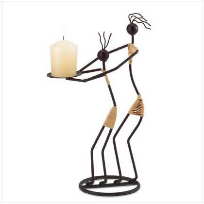 #31128 Metal Wire Mother & Daughter Candleholder