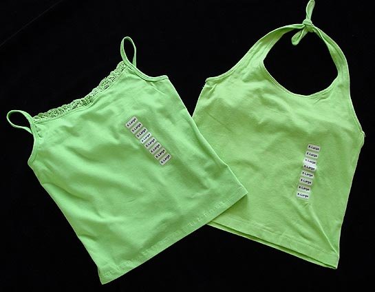 2 PC Green Dog Green Summer Tops XL 16 New