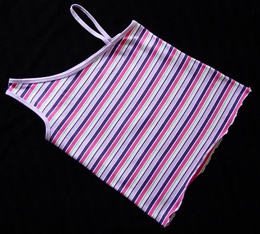 Energie One Shoulder Pink Striped Top XL NWOT