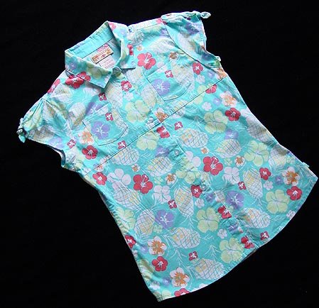 Caribbean Joe Blue Tropical Shirt XL 16 New