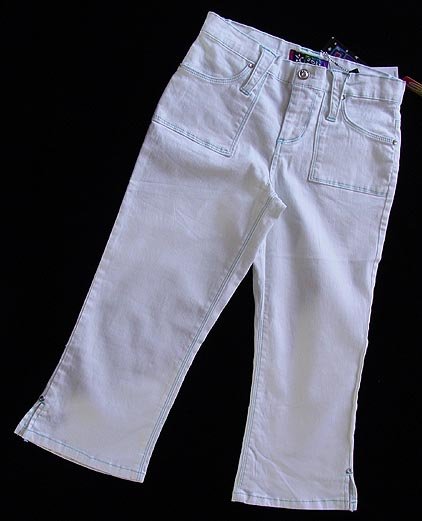 Jolt White Capris Jeans 16 New