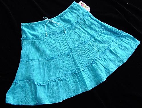 My Michelle Blue Peasant Skirt Large 12-14 New