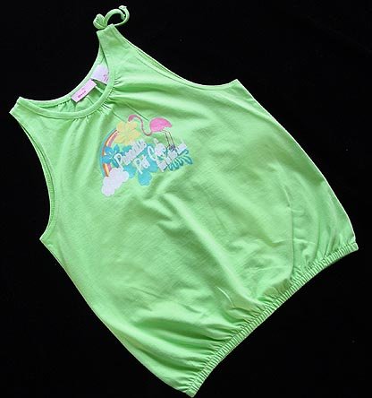 Green Dog Green Hibiscus Top XL 16 New