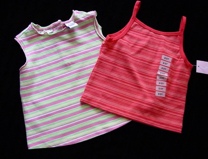 Lot 2 Summer Tops 24 M and 2T New