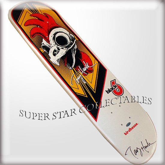 Tony Hawk Autographed Rooster Skateboard