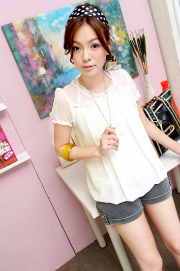 Off-white Chiffon Top