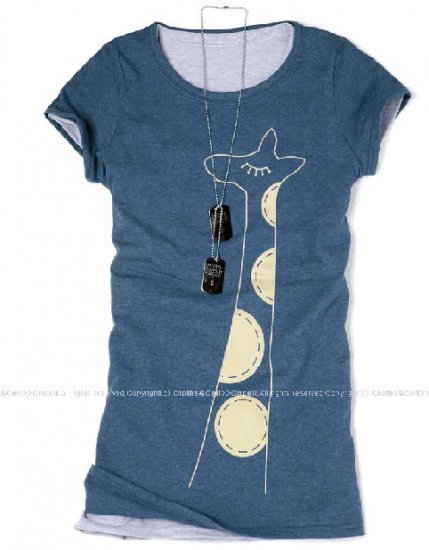 T39-Blue Giraffe Tee
